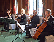 The Oberon String Quartet playing at One Great George Street